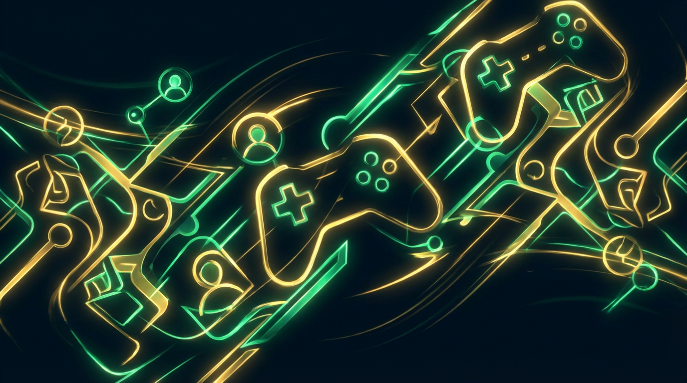 Abstract social casino entertainment illustration